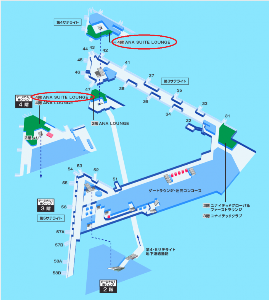 成田空港フロアマップ