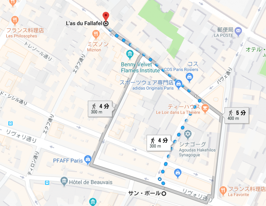 ラズデュファラフェル地図