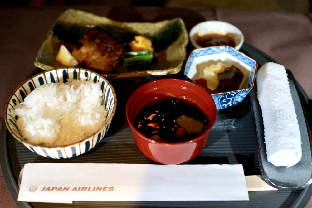JAL国際線ファーストクラス機内食：アラカルトメニュー・フミコの和食 