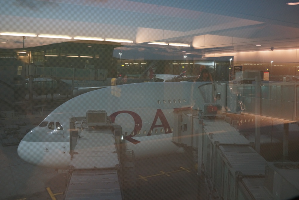 シャルル・ド・ゴール空港35番搭乗口から飛行機を見たところ