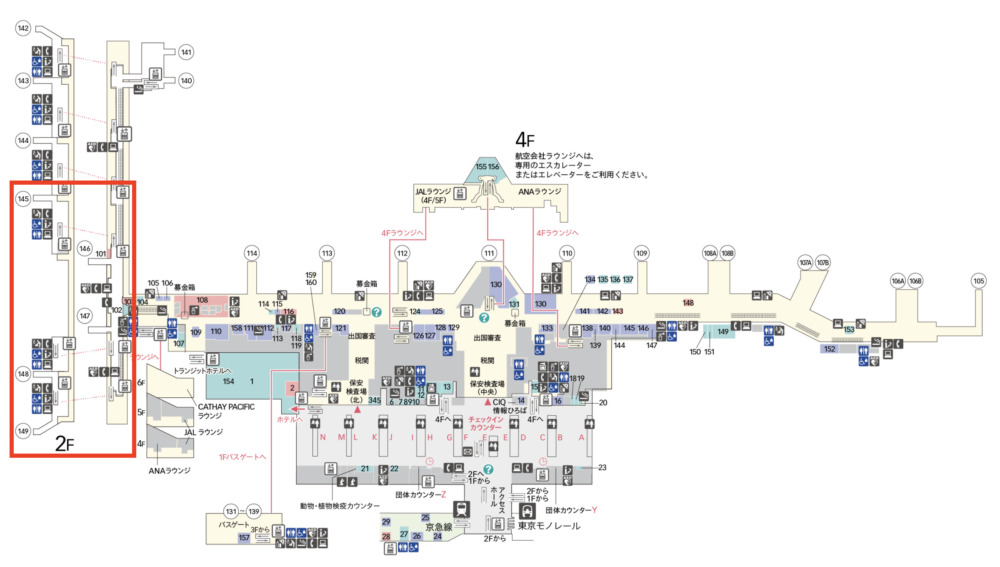 羽田空港第3ターミナルのフロアマップ