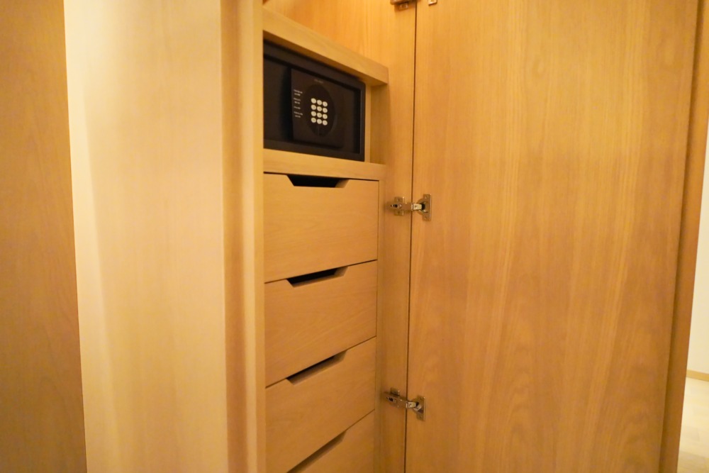 HOTEL THE MITSUI KYOTO宿泊記・ニジョウスイート・クローゼットのセキュリティボックス