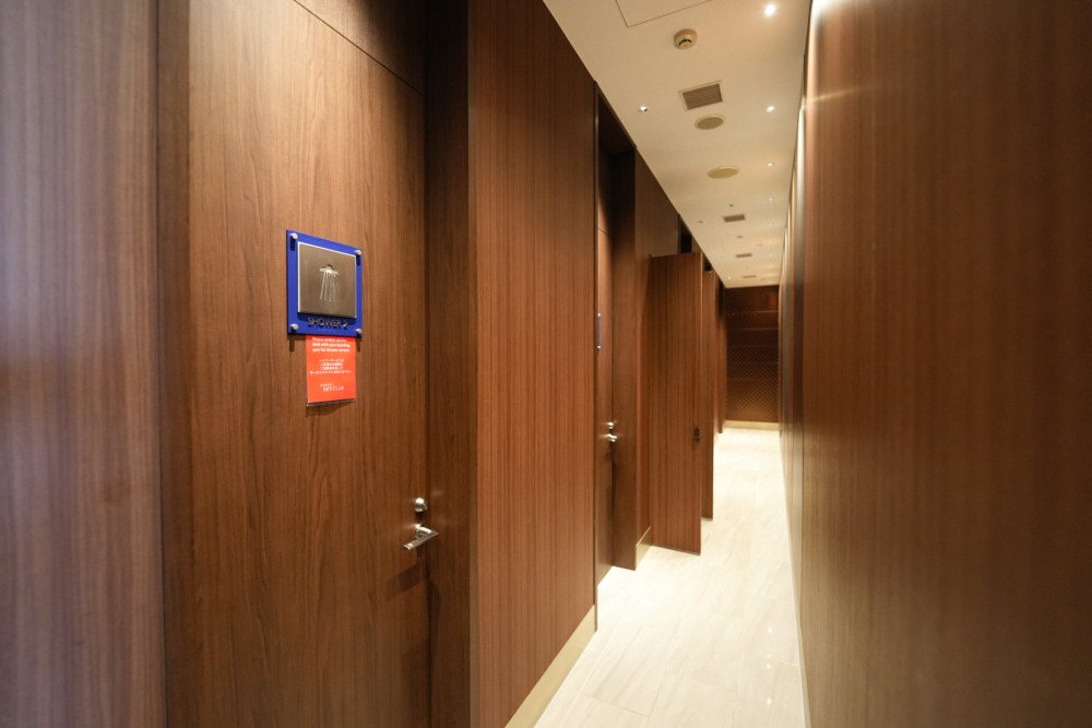 羽田国際空港第3ターミナル・デルタ航空ラウンジ・スカイクラブ・シャワー室は全部で5室