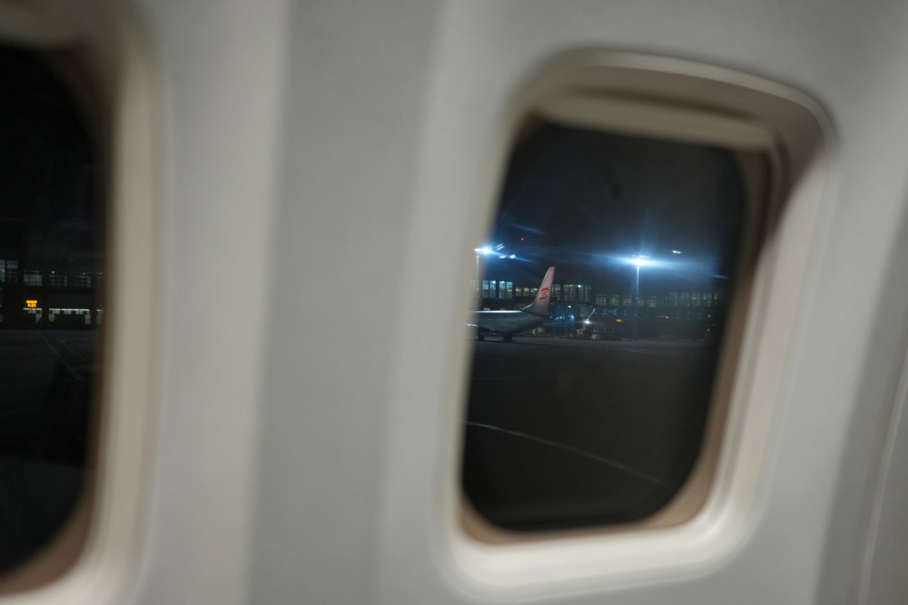 ガルーダインドネシア航空ビジネスクラス搭乗記・機窓からの景色・離陸
