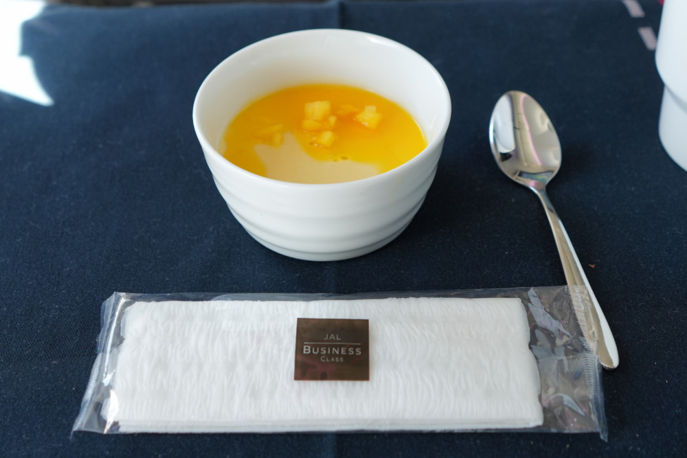 JAL国際線ビジネスクラス搭乗記・機内食・デザート