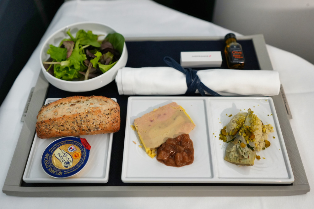 エールフランス航空ビジネスクラス搭乗記・前菜