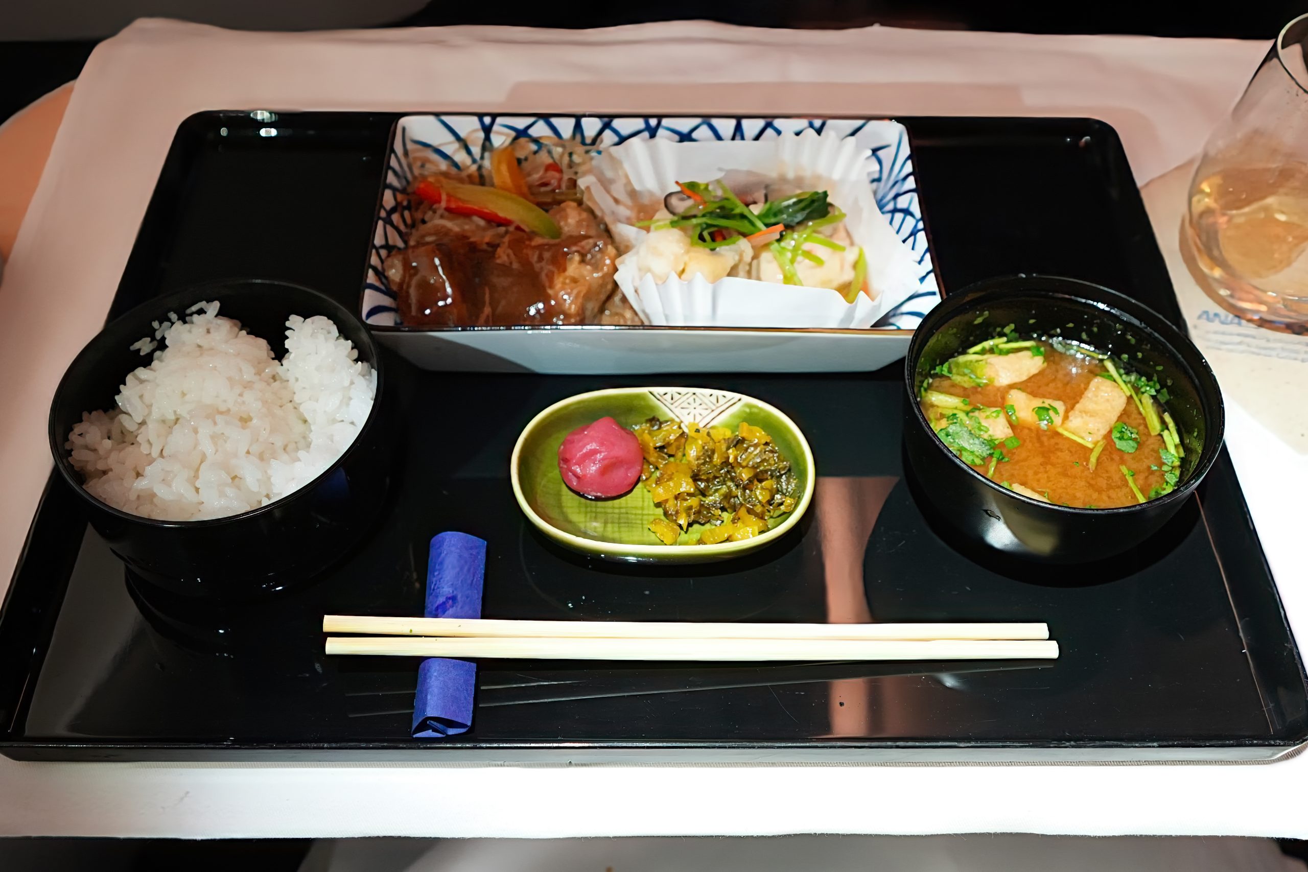 Main course from Ginza Okuda collaboration on ANA Business Class