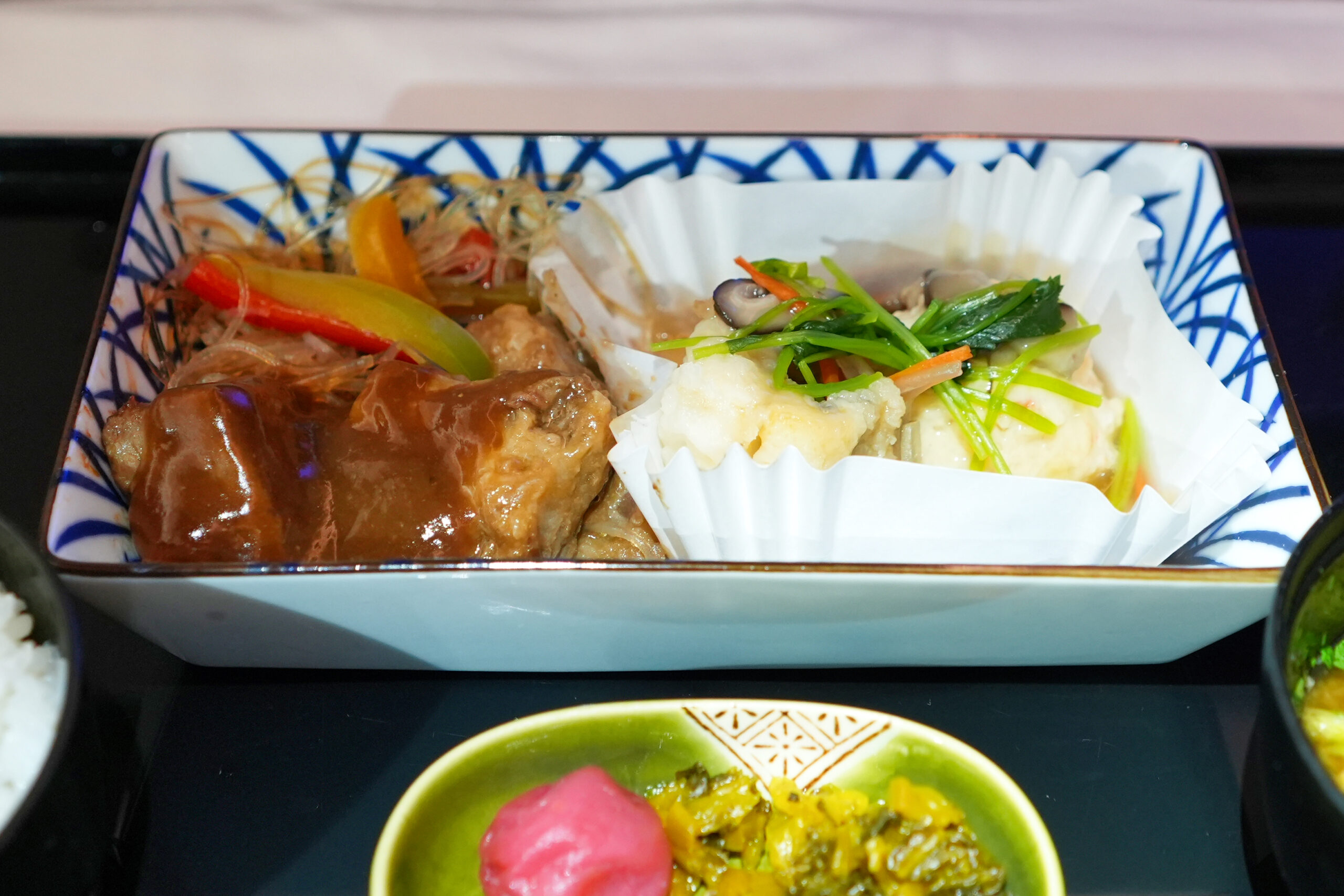 Main dish close-up from Ginza Okuda menu on ANA Business Class