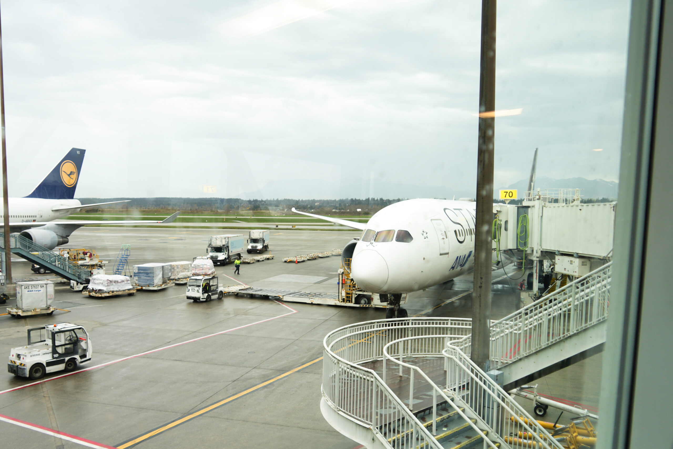 Deplaning at Vancouver International Airport